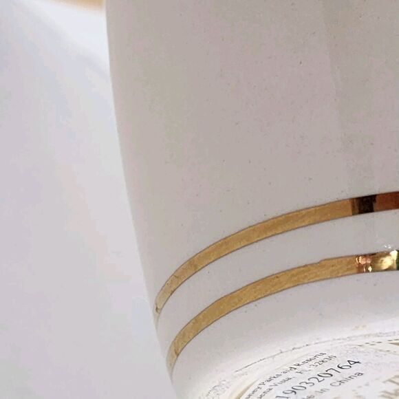 Disney Parks The Happiest Celebration On Earth Vase 8.5" Ivory & Gold Porcelain - Picture 9 of 14